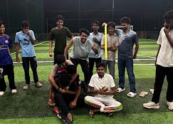 Group of friends after a game at The Turf X
