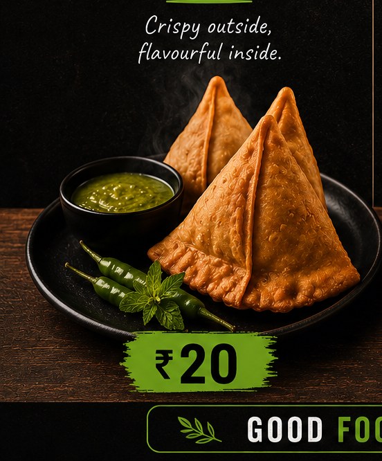 Samosa served at The Turf X Cafe